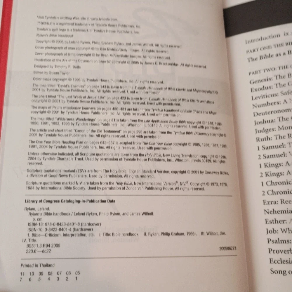 Rykan's  Bible Handbook By Rykan, Rykan & Wilhoit Hardcover
